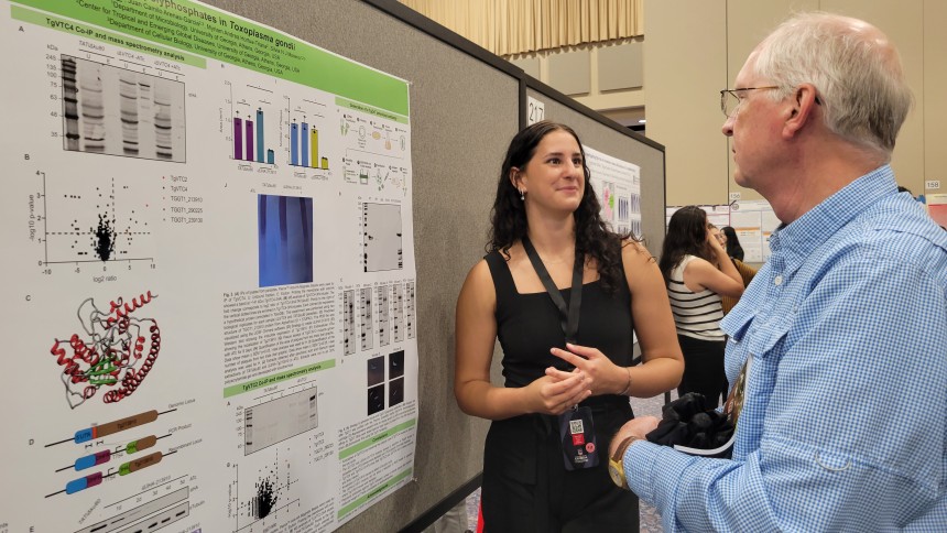 Dr. Tim Hoover with student Emily Schumann