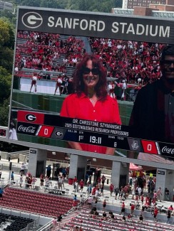 Dr. Szymanski recognized at Sep 6 UGA Football game