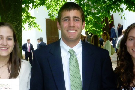 Hope Arnold, Mark Rolfsen and Courtney Ellison at the UGA Phi Beta Kappa induction ceremony in April 2013