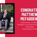 Congratulations, Matthew McFadden!